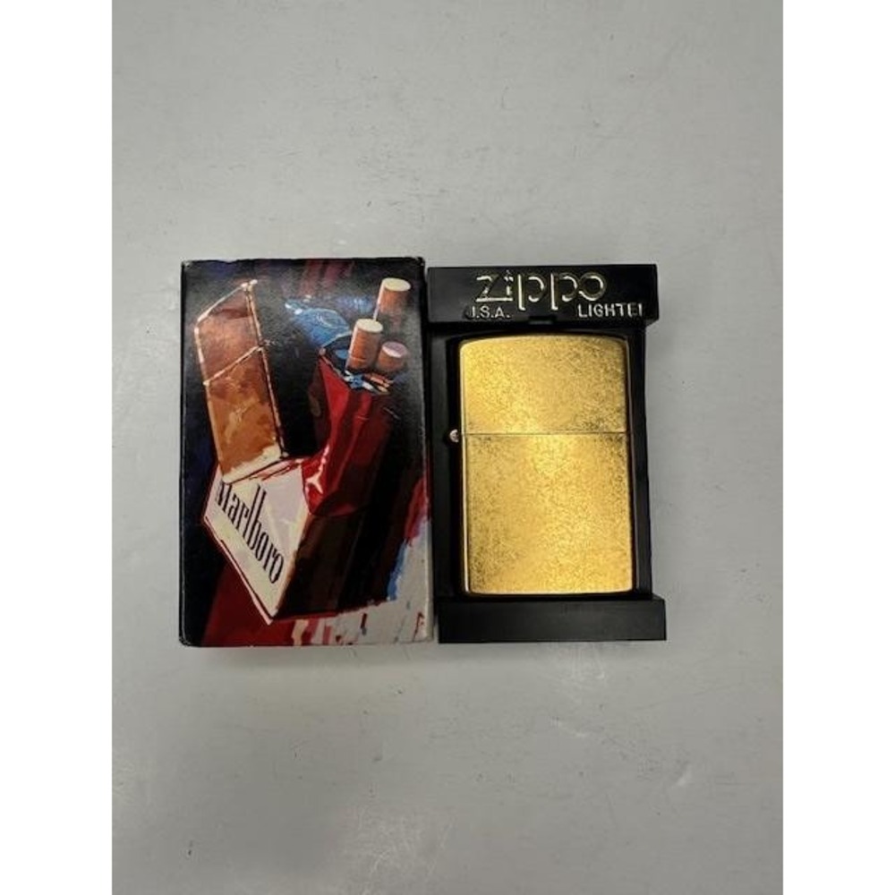 Vintage Zippo Brass Lighter 2003 Marlboro Edition USA Made Windproof E 03